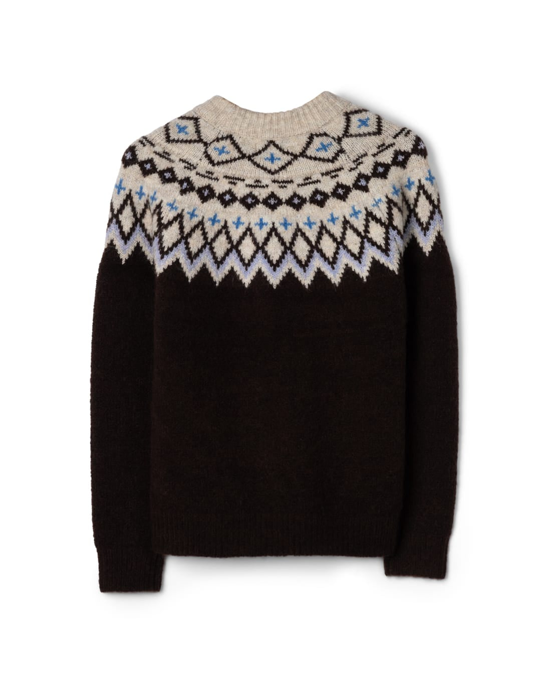Fern Womens Fairisle Knitted Jumper in Brown