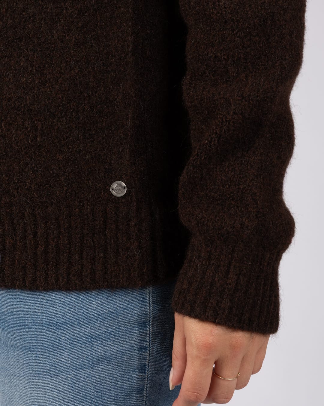 Fern Womens Fairisle Knitted Jumper in Brown