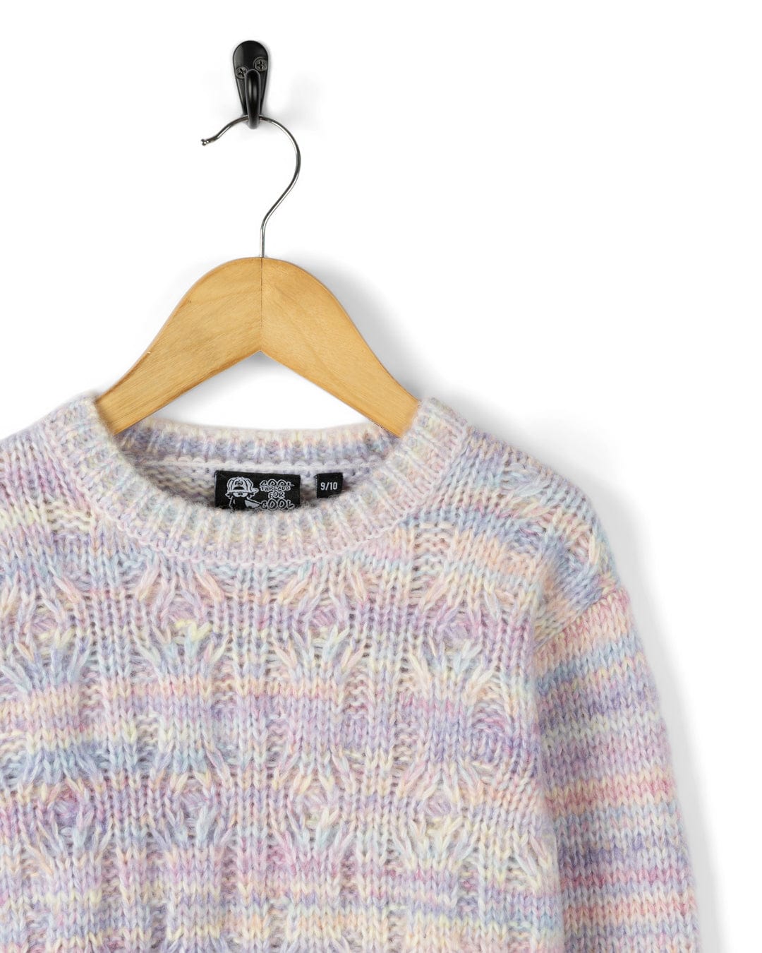 Reeny Rainbow - Kids Pastel Cable Jumper - Purple