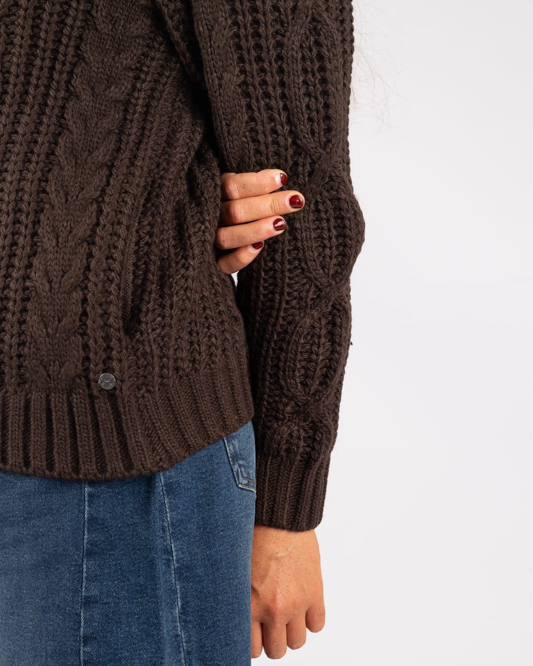 Melody Womens Cardigan in Brown