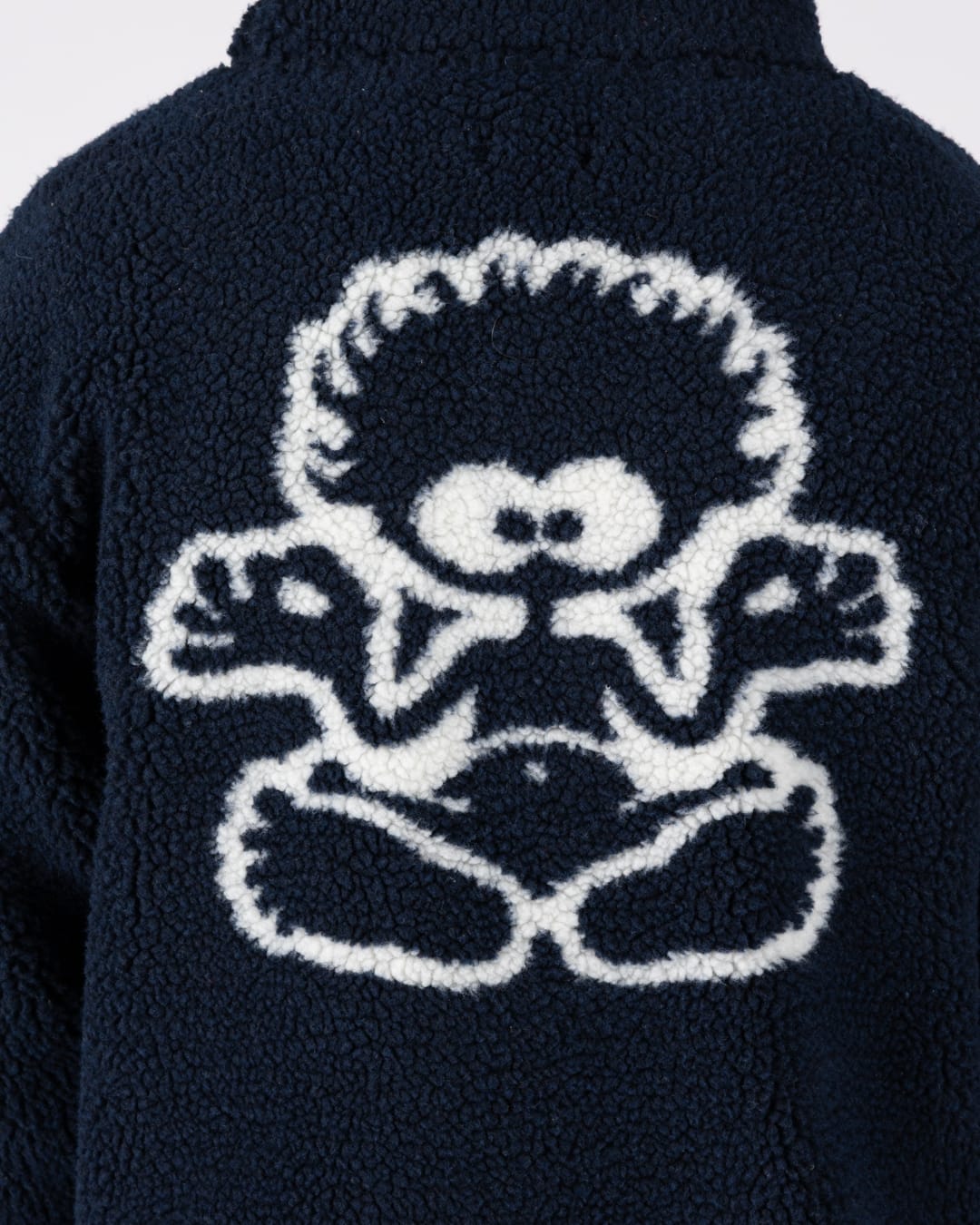 Tok Unisex Oversized Recycled Borg Fleece in Blue