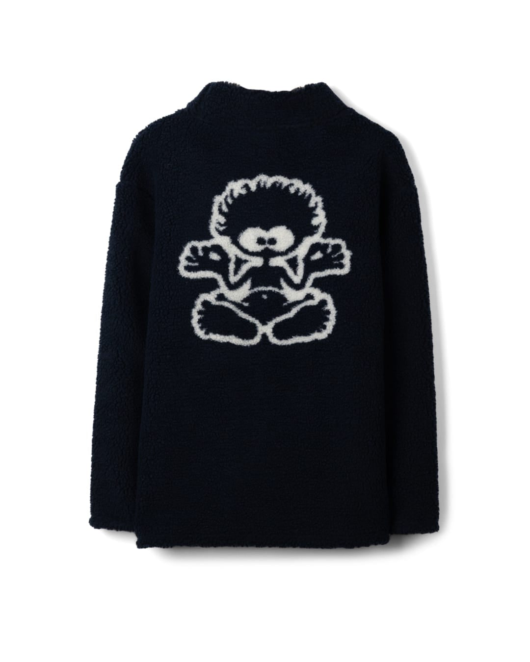 Tok Unisex Oversized Recycled Borg Fleece in Blue