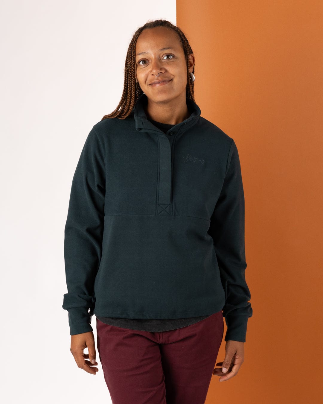 Morg - Fleece - Womens 1/4 Neck Fleece - Teal