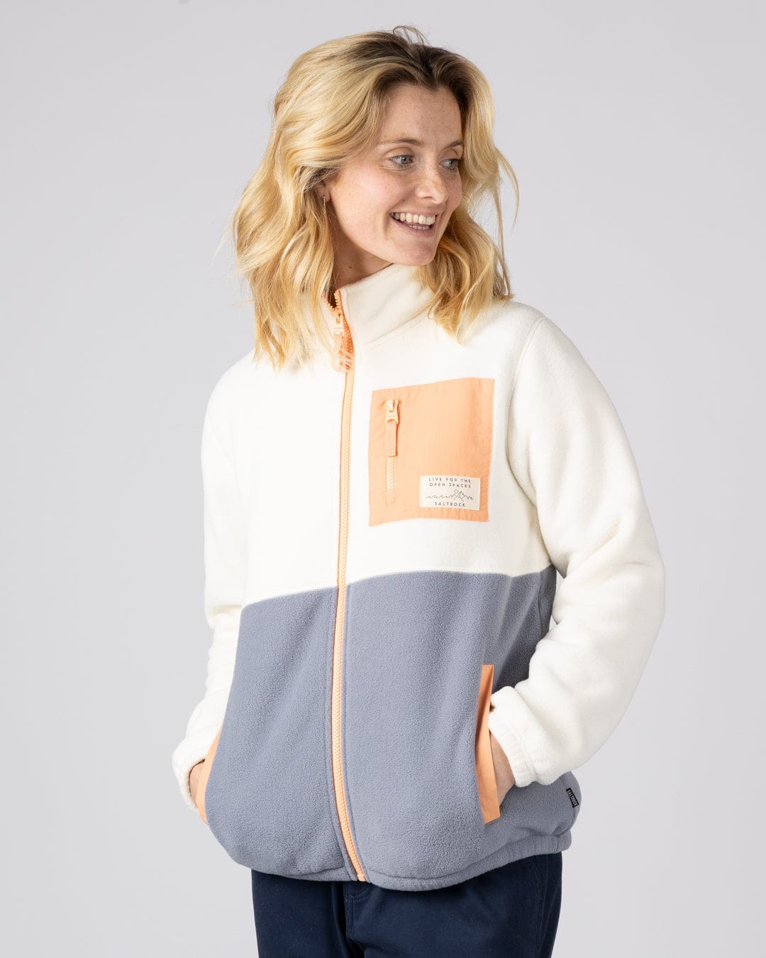 Denya - Womens Zip Fleece - Cream