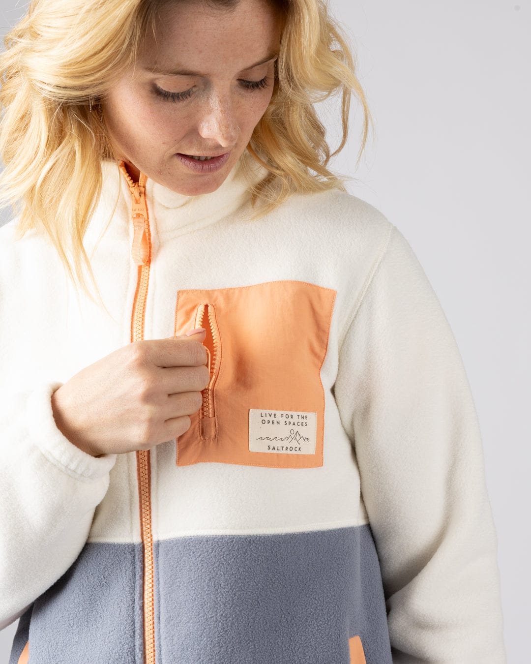 Denya - Womens Zip Fleece - Cream