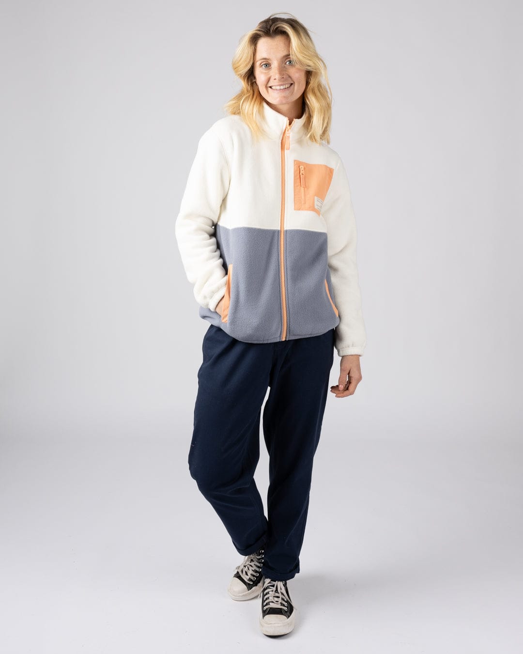 Denya - Womens Zip Fleece - Cream