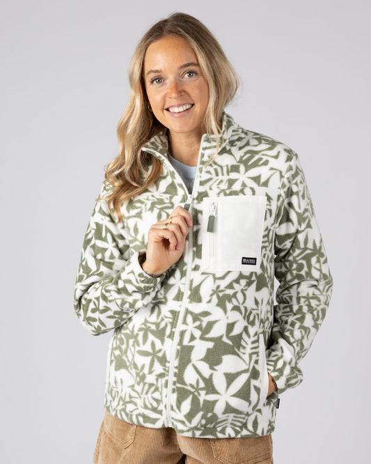 Balance  Womens Zip Fleece in Light Green