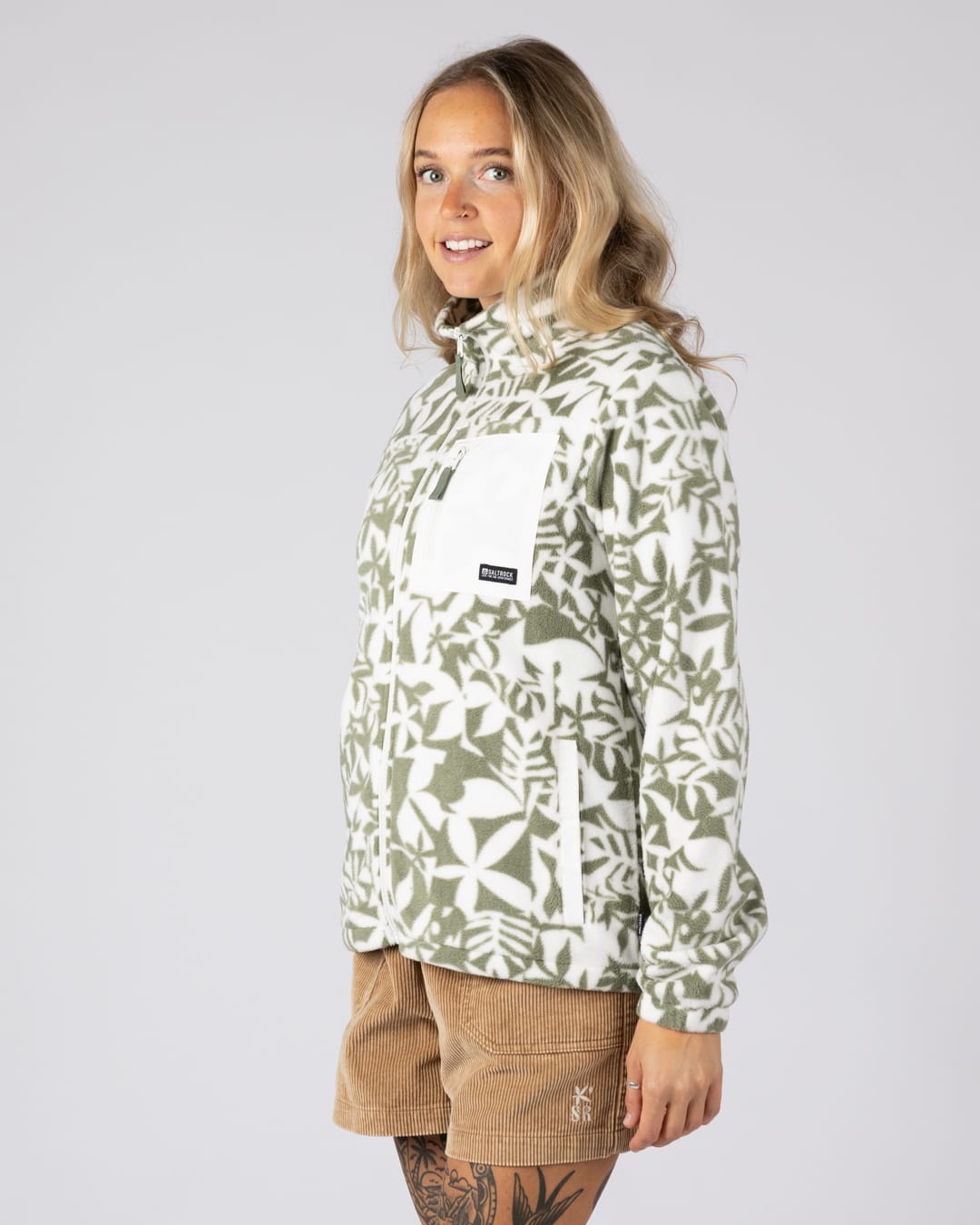Balance  Womens Zip Fleece in Light Green