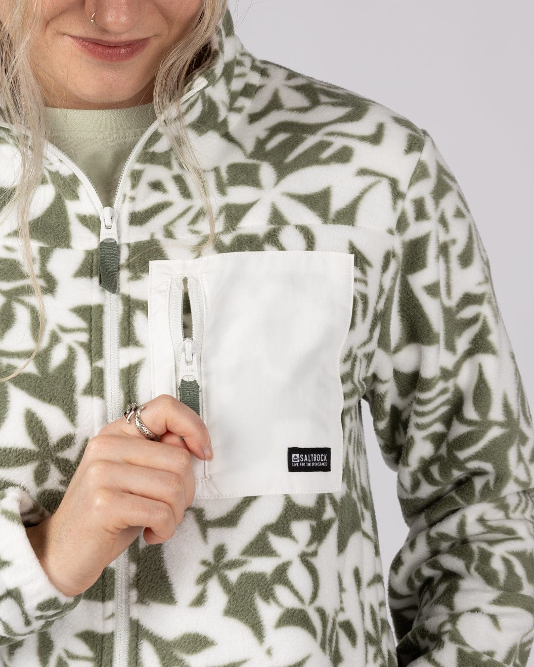 Balance  Womens Zip Fleece in Light Green