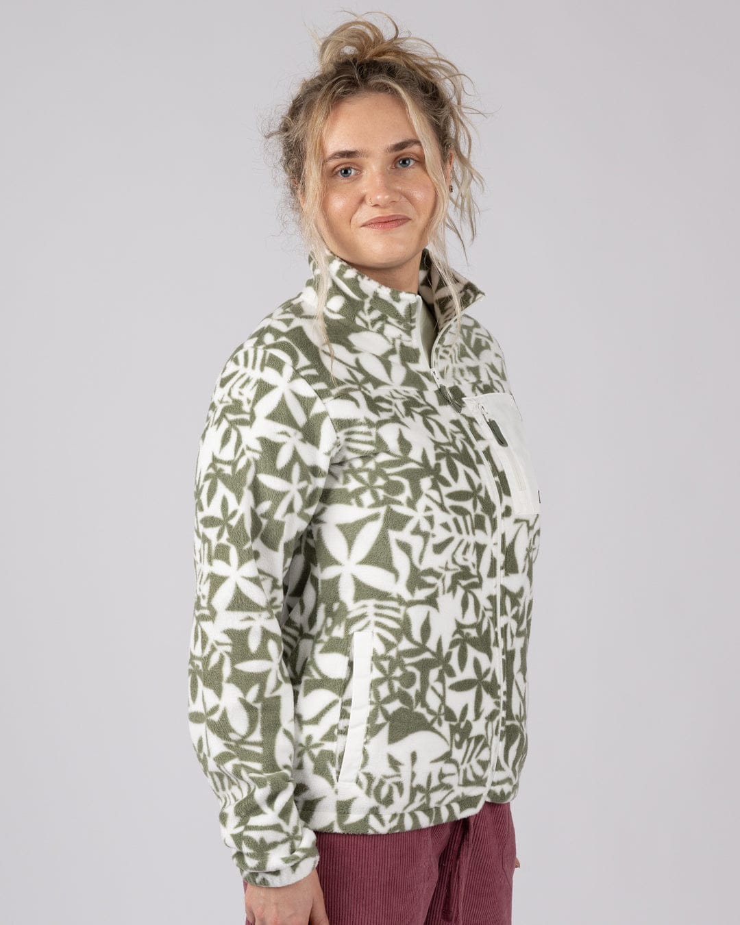 Balance  Womens Zip Fleece in Light Green