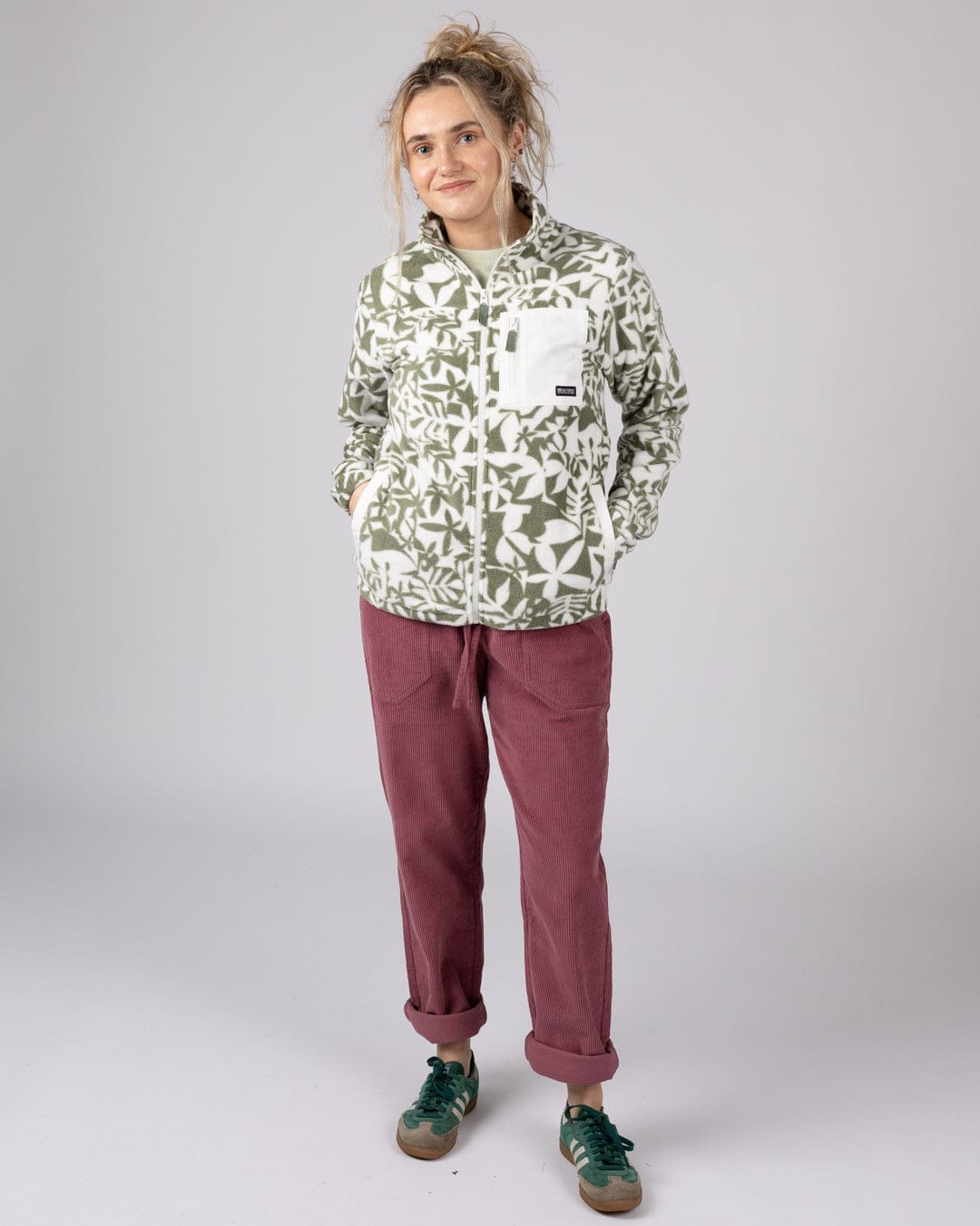 Balance  Womens Zip Fleece in Light Green