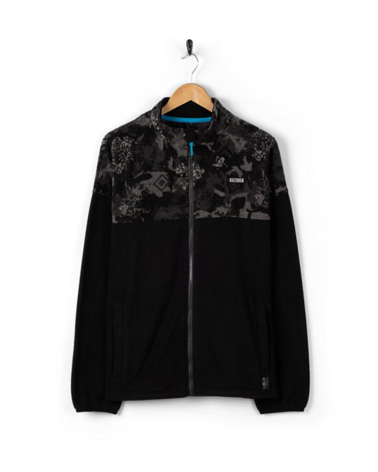 Theo Elemental - Mens 1/4 Neck Fleece - Black