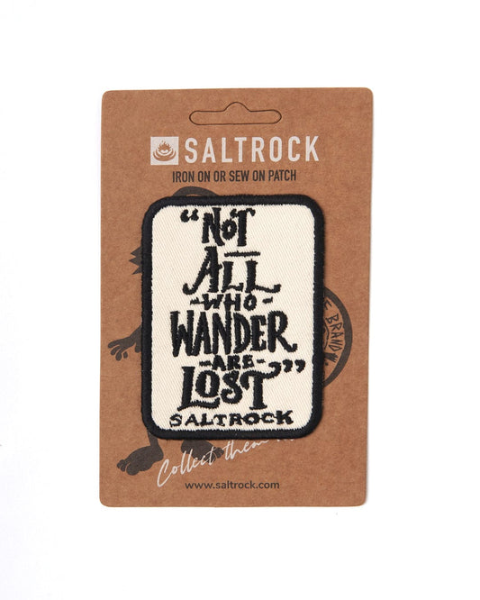 Not all who wander are lost - customize your own Saltrock iron-on Lost Ships patch.