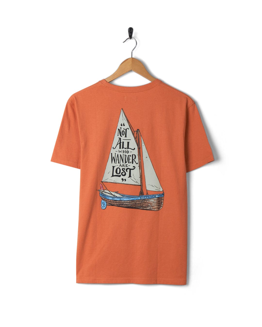 A Lost Ships graphic tee with Saltrock branding. Made of Cotton/Polyester blend.
