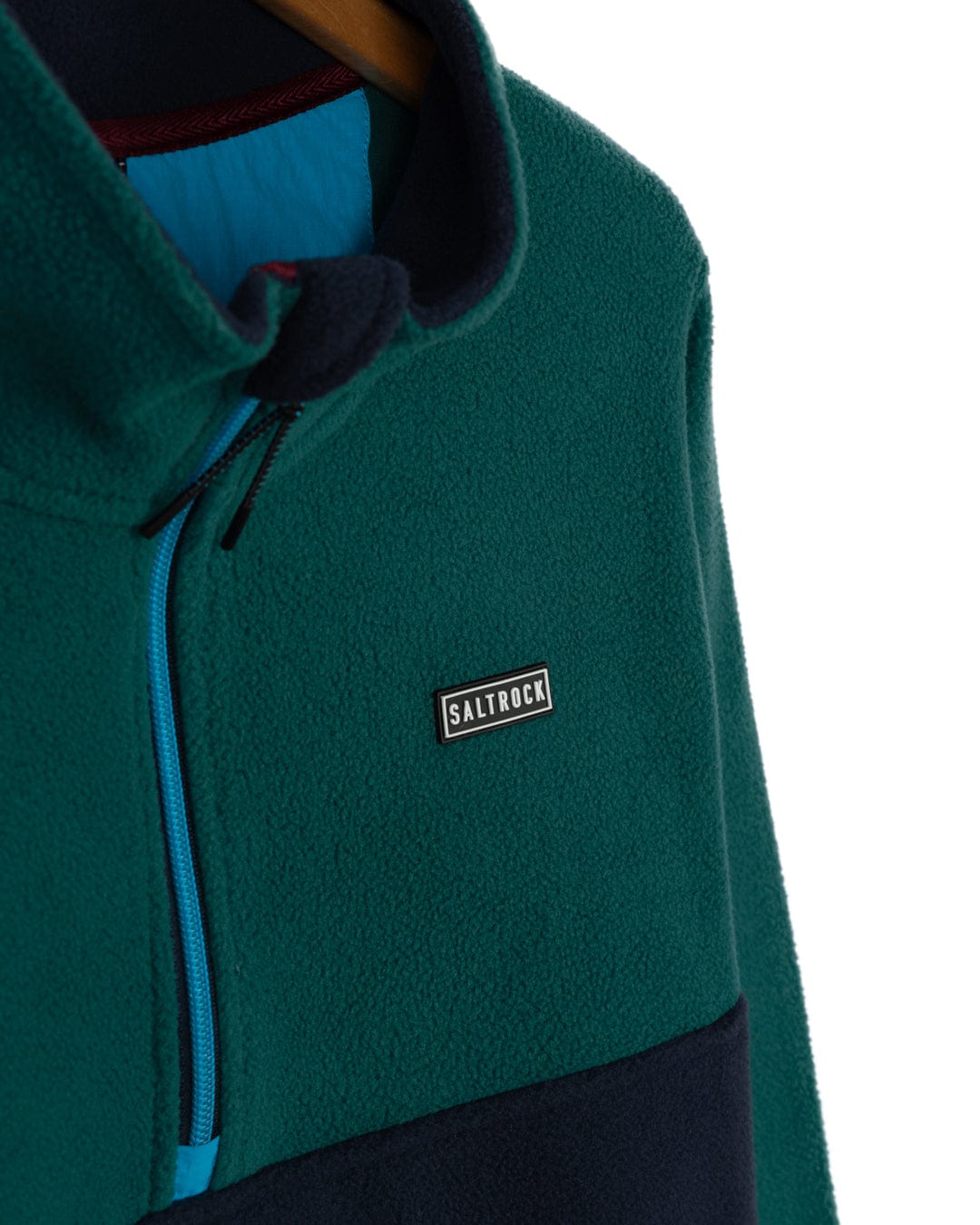 Theo Block - Mens Fleece - 1/4 Neck - Green/Blue