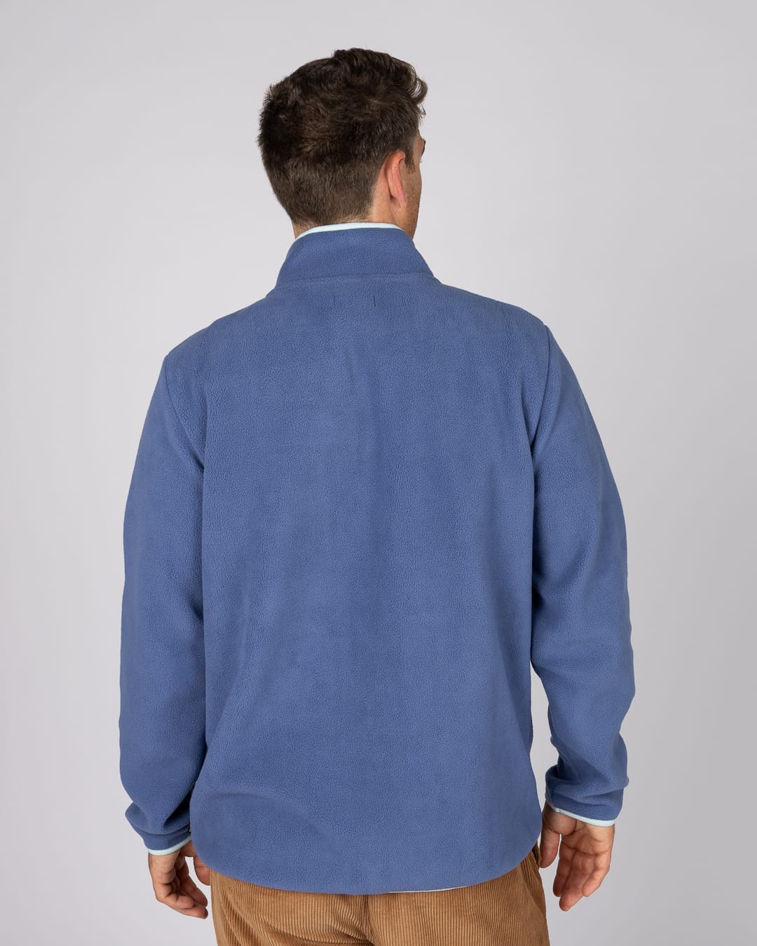 Leo Mens Zip Fleece in Blue