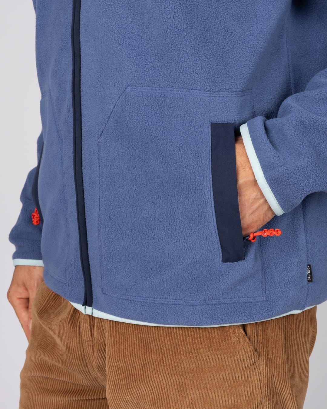 Leo Mens Zip Fleece in Blue