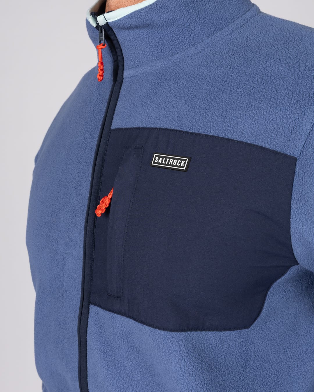 Leo Mens Zip Fleece in Blue