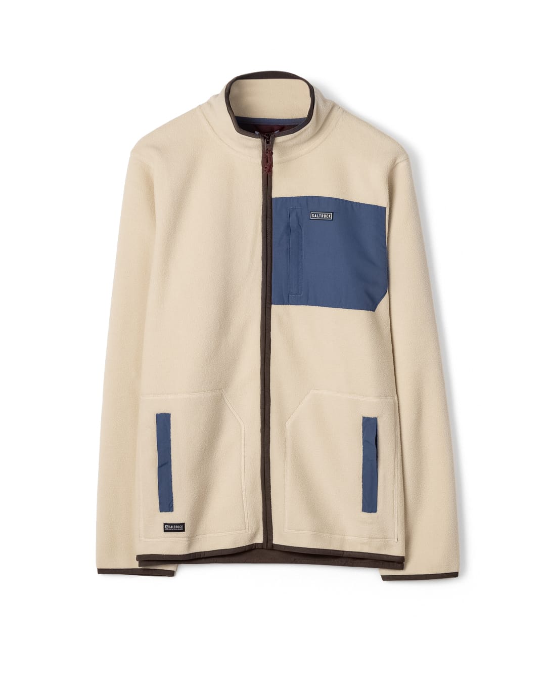 Leo Mens Zip Fleece in Cream