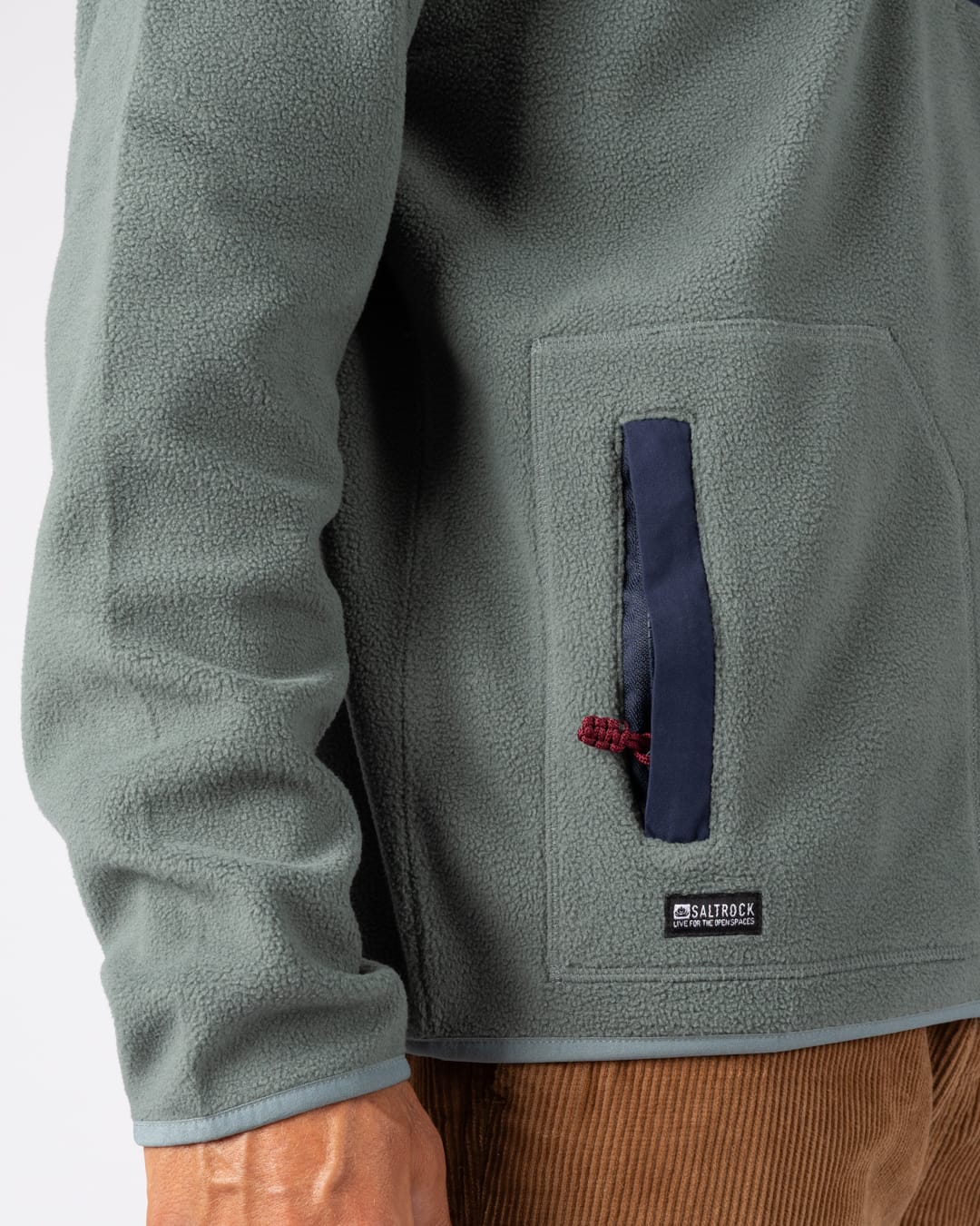 Leo Mens 1/4 Neck Fleece in Green