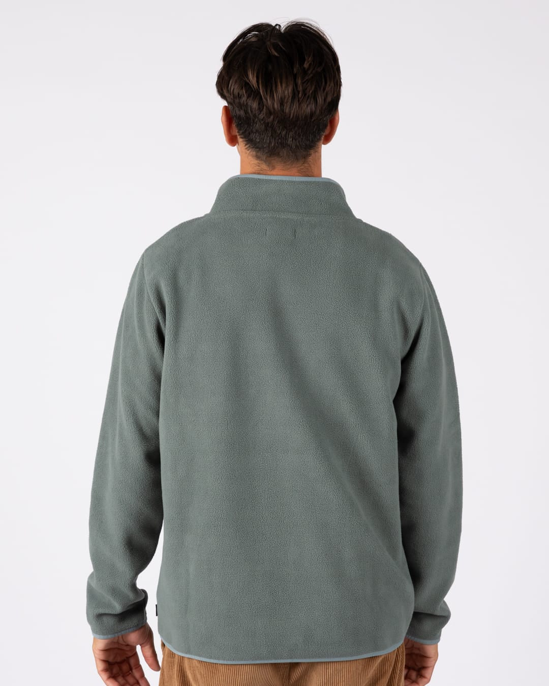 Leo Mens 1/4 Neck Fleece in Green
