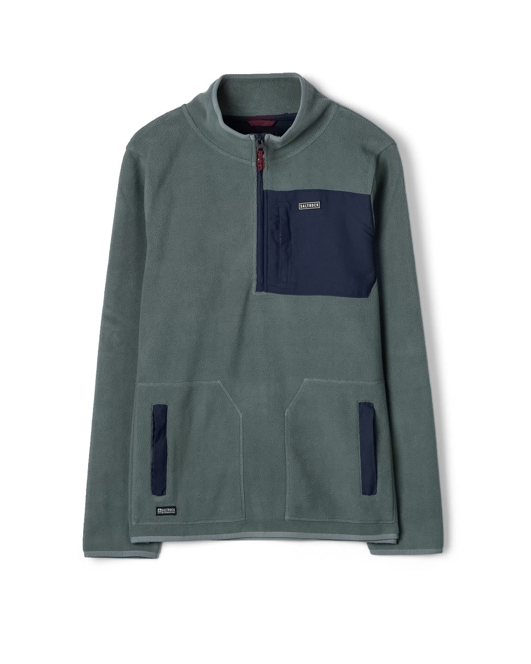 Leo Mens 1/4 Neck Fleece in Green
