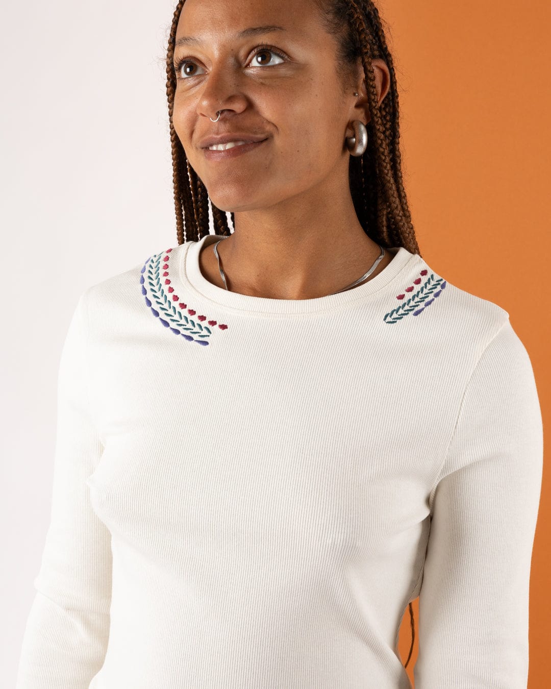 Dixie - Womens Long Sleeve T-Shirt - Cream