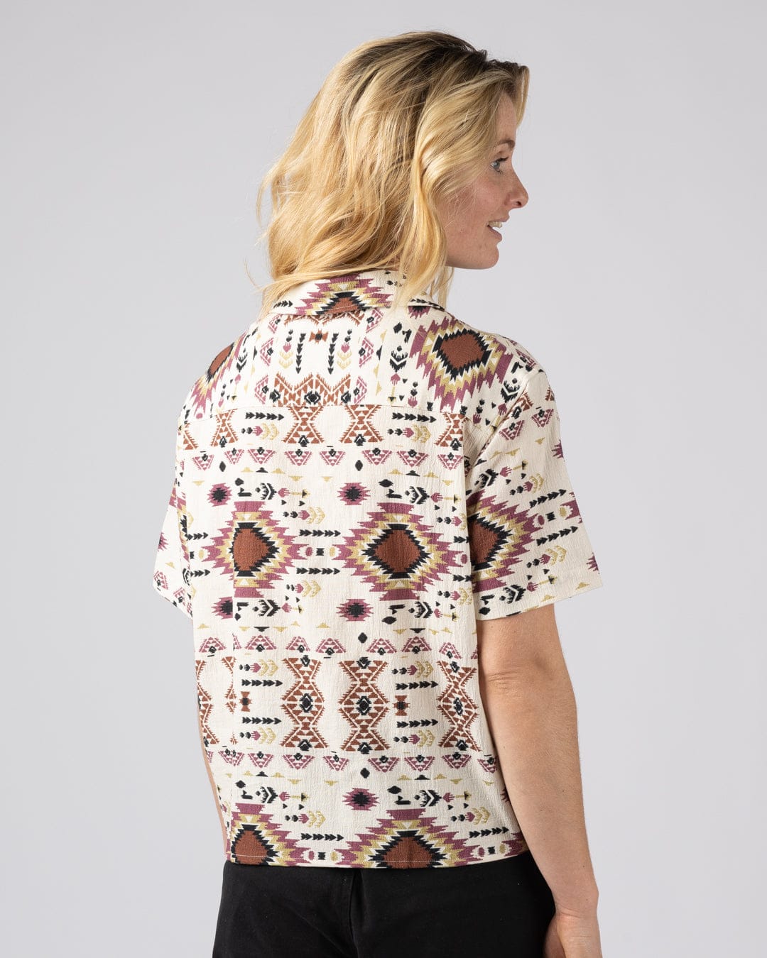 Sabina - Womens Short Sleeve Shirt - Cream