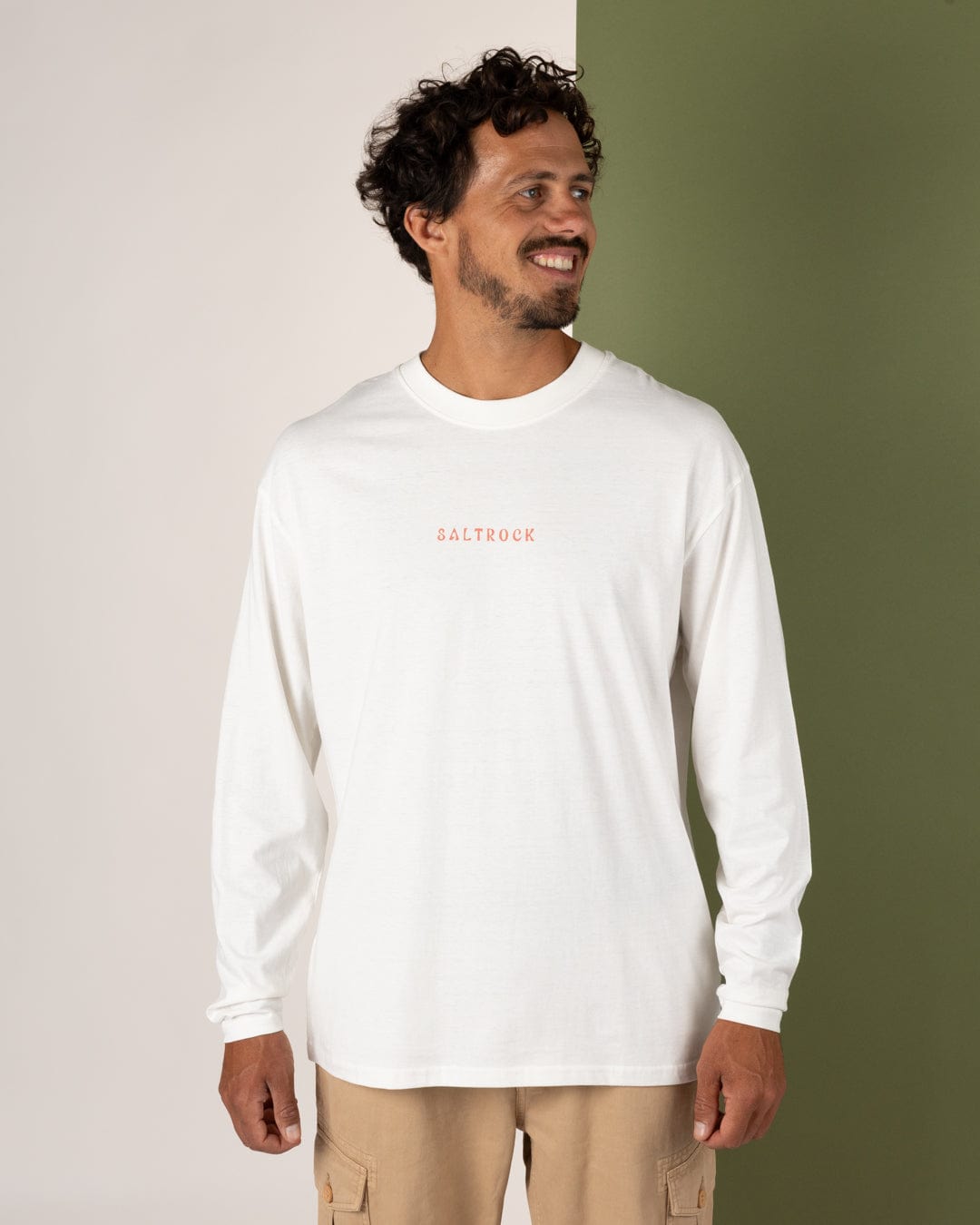 Yinyang Sun - Mens Long Sleeve T-Shirt - Cream