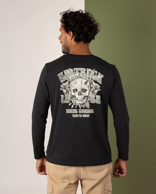 Split - Mens Long Sleeve T-Shirt - Dark Grey