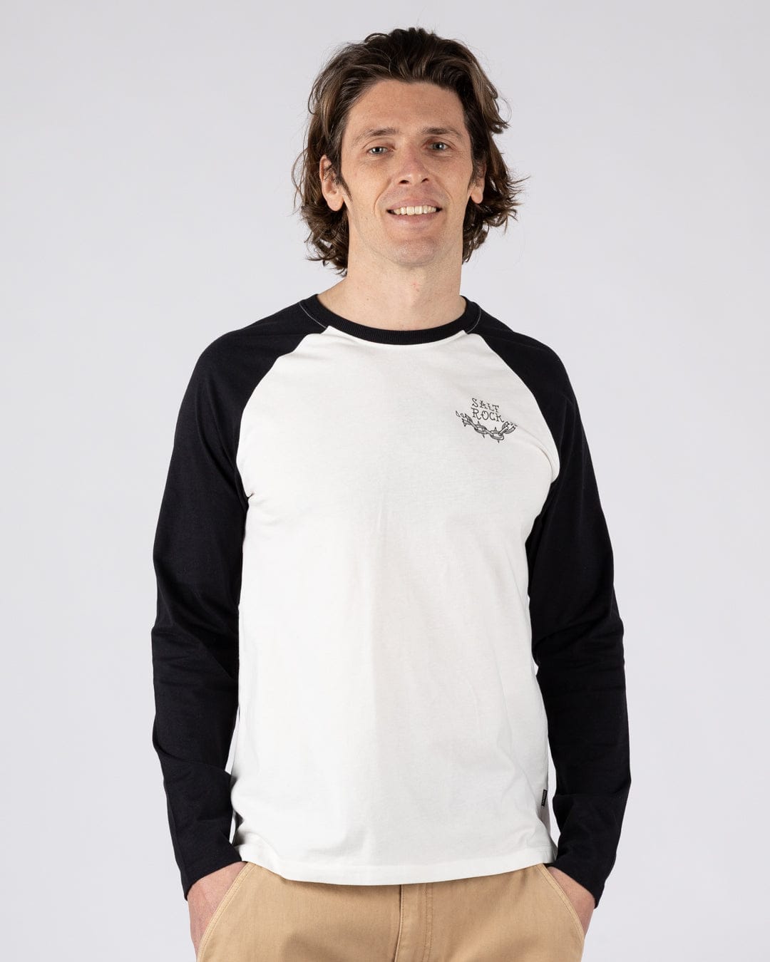 Yesterdays Youth - Mens Long Sleeve Raglan T-Shirt - Black