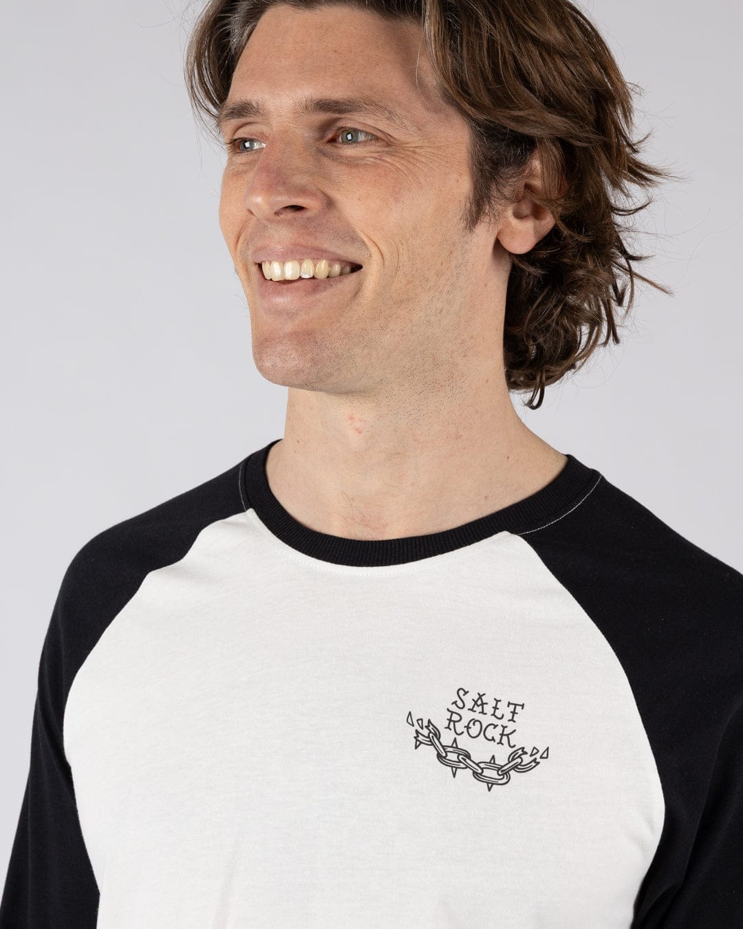 Yesterdays Youth - Mens Long Sleeve Raglan T-Shirt - Black