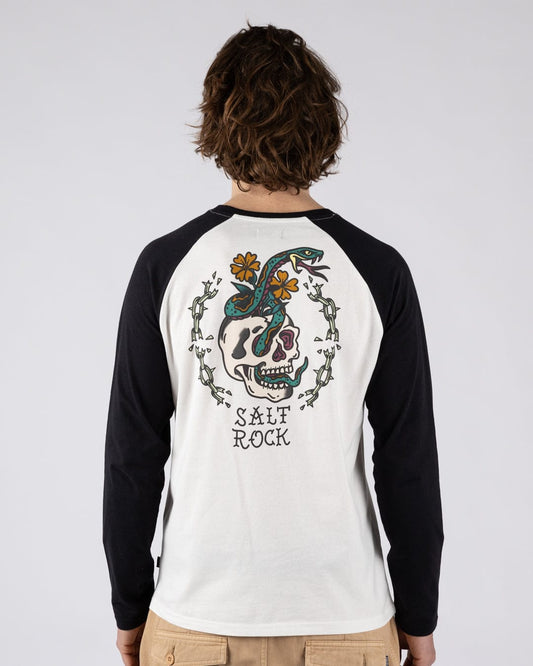 Yesterdays Youth - Mens Long Sleeve Raglan T-Shirt - Black