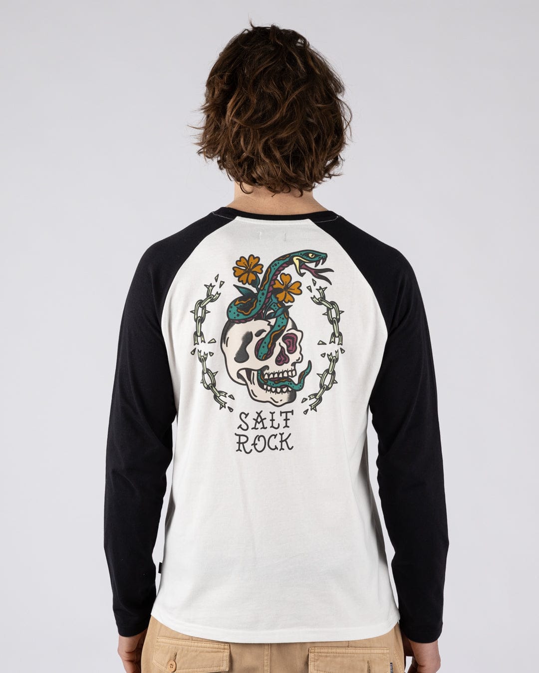 Yesterdays Youth - Mens Long Sleeve Raglan T-Shirt - Black