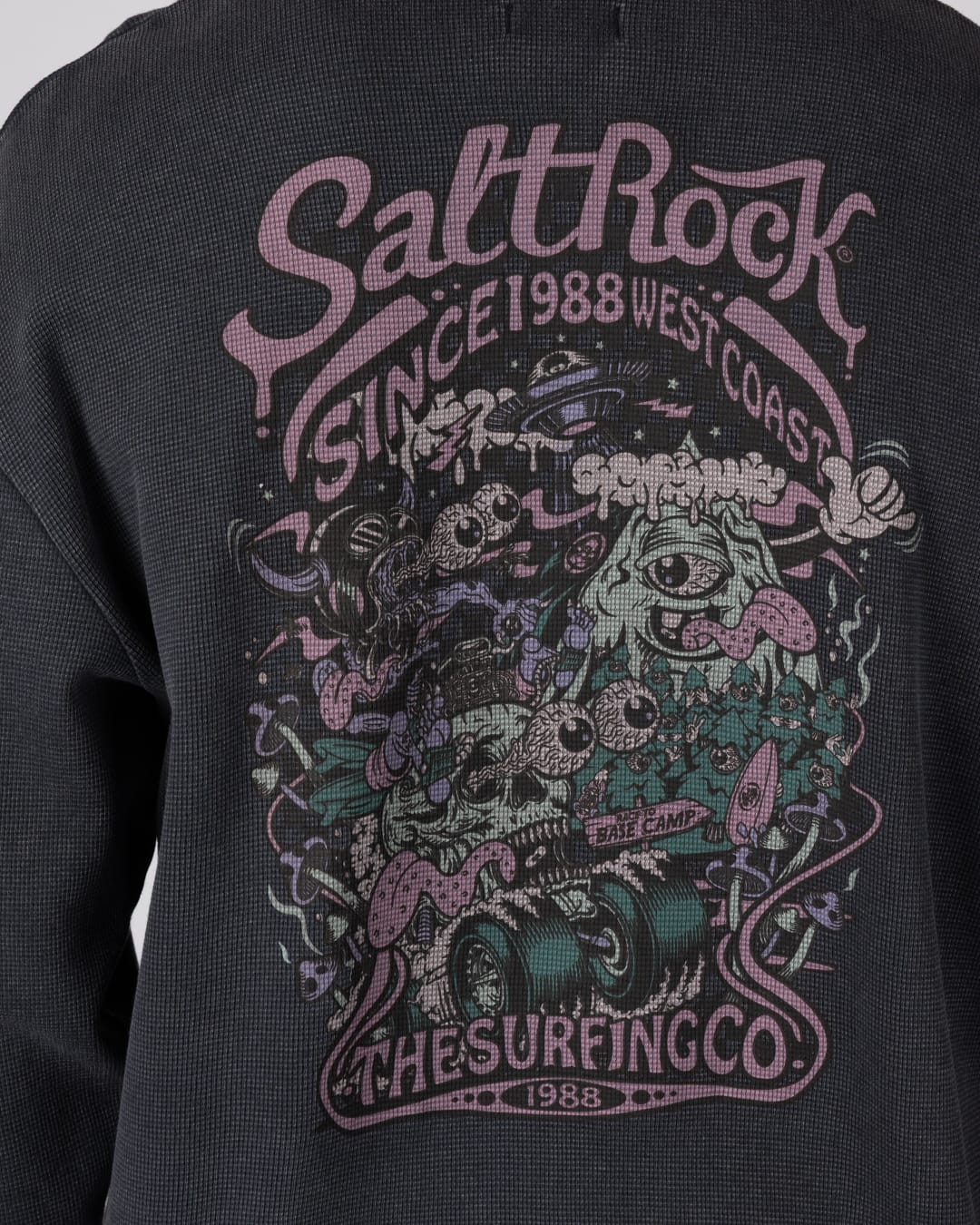 Race To Base Mens Long Sleeve T-Shirt In Dark Grey