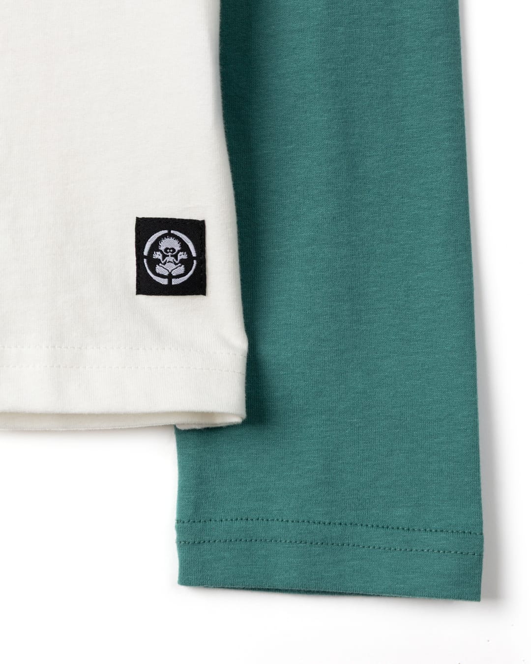 Smile Kids Raglan Long Sleeve T-Shirt in White/Green