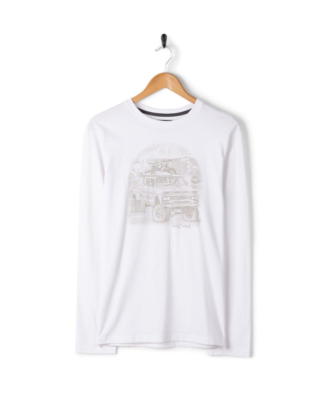 Axle - Mens Long Sleeve T-Shirt - White