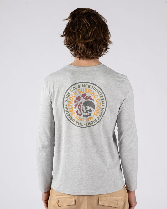 Trail Badge - Mens Long Sleeve T-Shirt - Grey