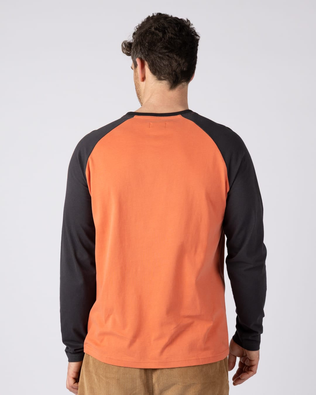 Postcard Script Long Sleeve T-Shirt in Orange