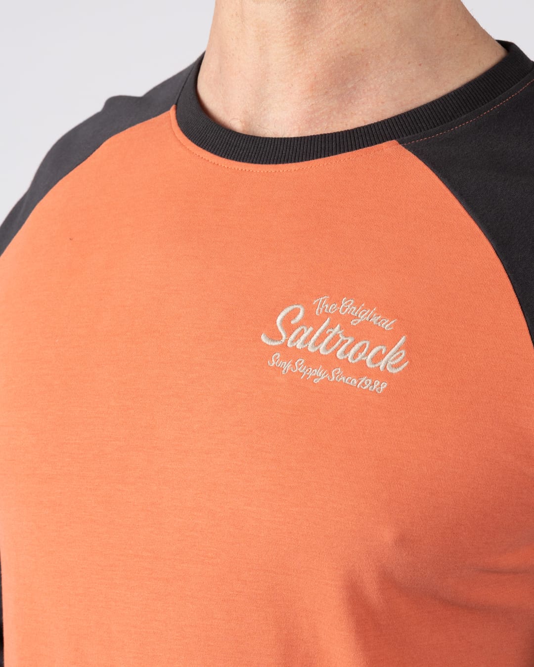 Postcard Script Long Sleeve T-Shirt in Orange