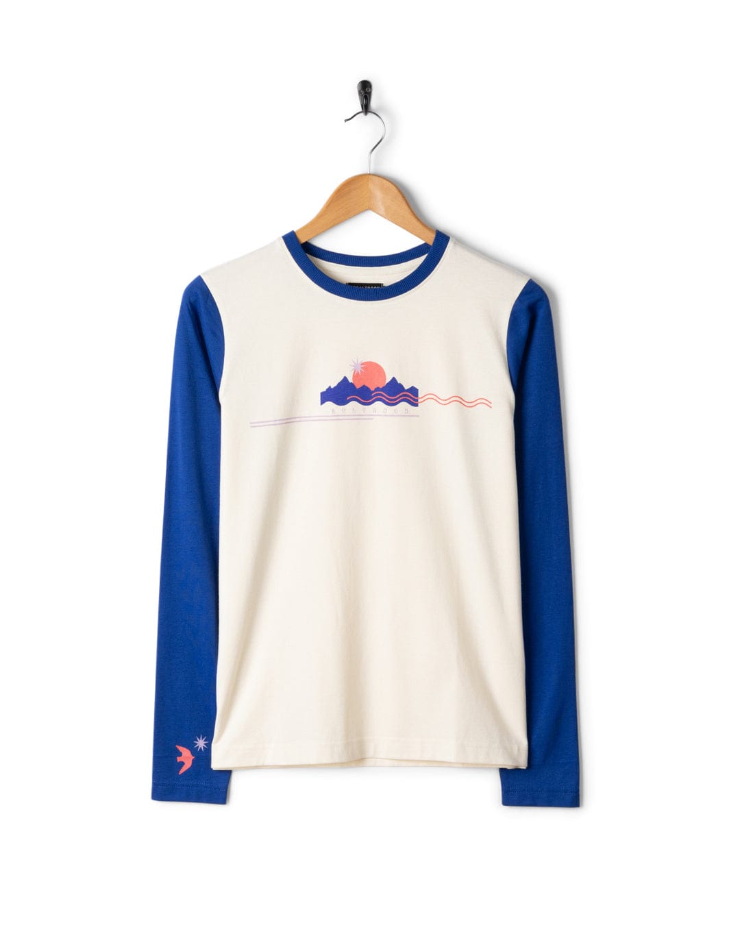 Horizon Stripe - Womens Long Sleeve T-Shirt - Blue