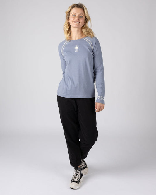 Nessa - Womens Long Sleeve T-Shirt - Blue
