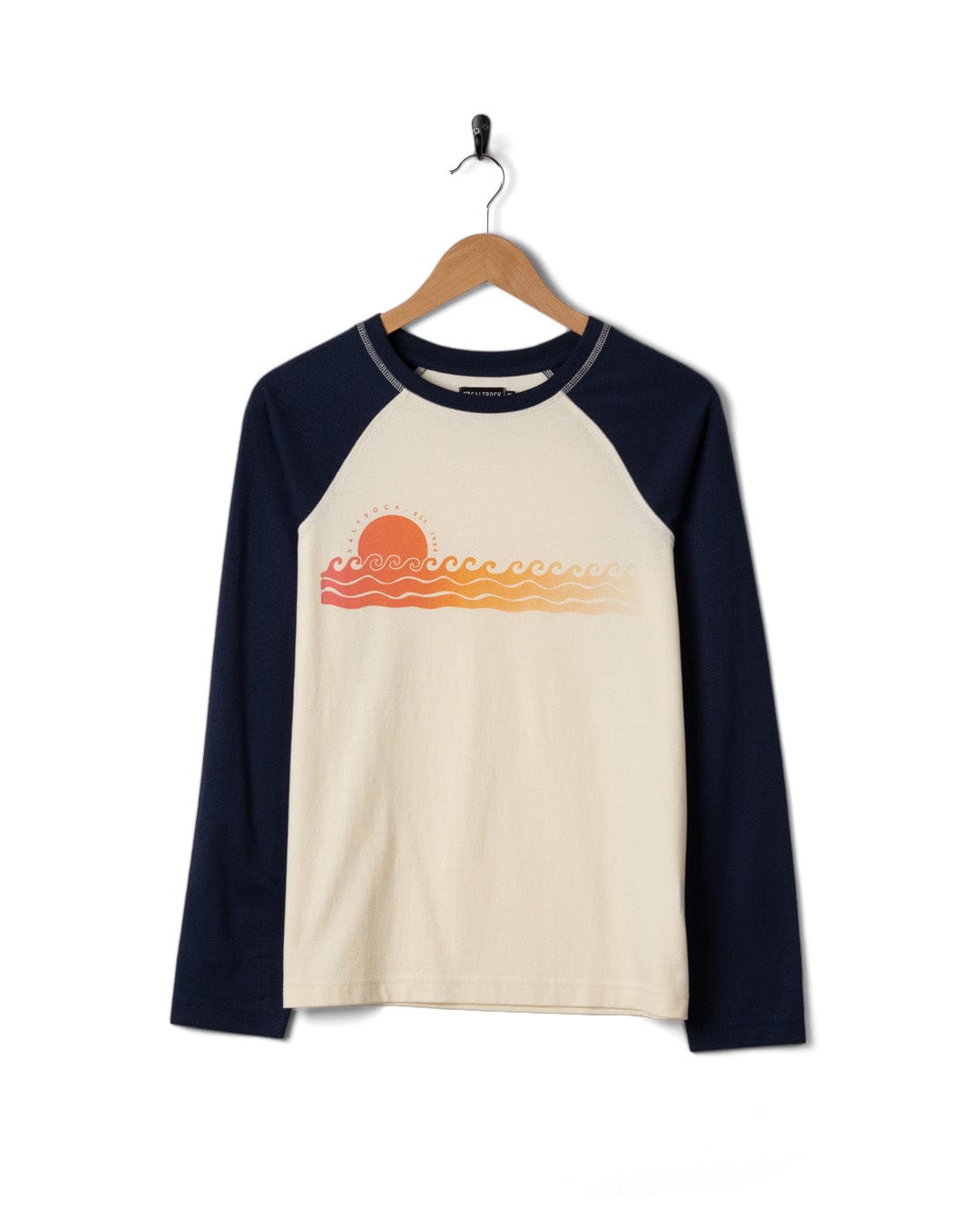 Golden Hour - Womens Long Sleeve Raglan T-Shirt - Cream