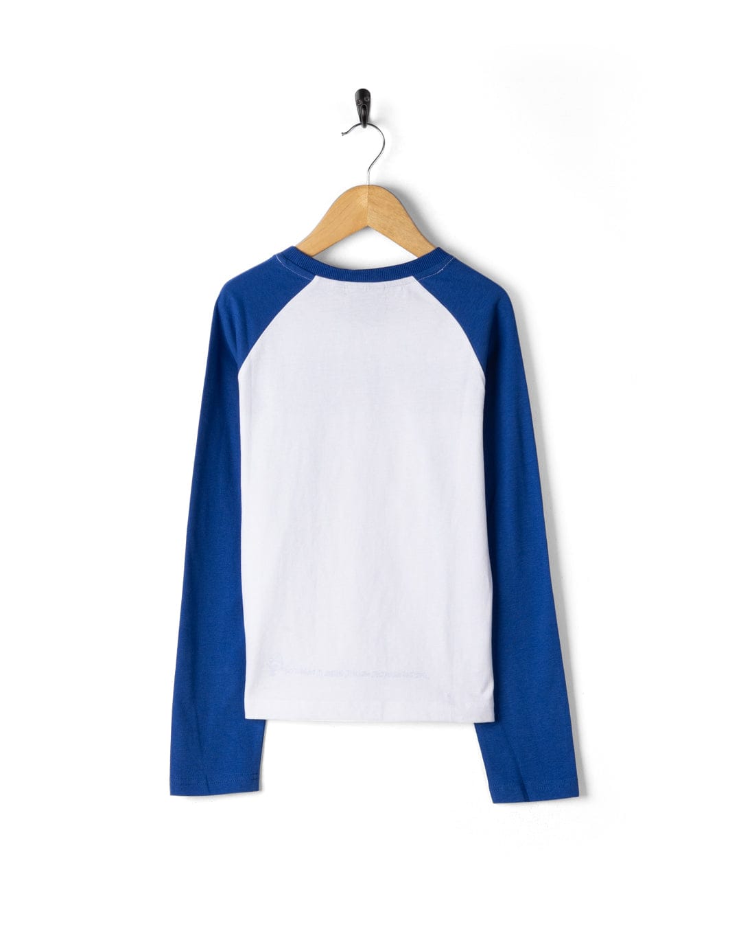 Treehouse Stripe - Kids Long Sleeve Raglan T-Shirt - Blue