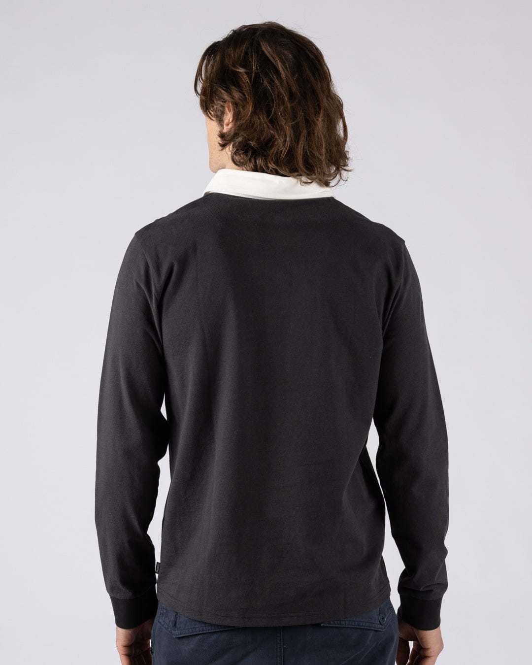 Rugby Field Notes - Mens Long Sleeve T-Shirt - Dark Grey