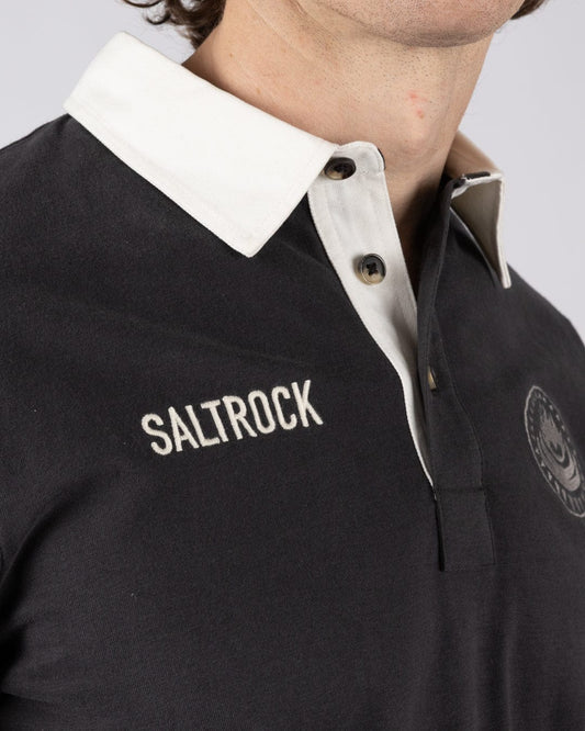 Rugby Field Notes - Mens Long Sleeve T-Shirt - Dark Grey