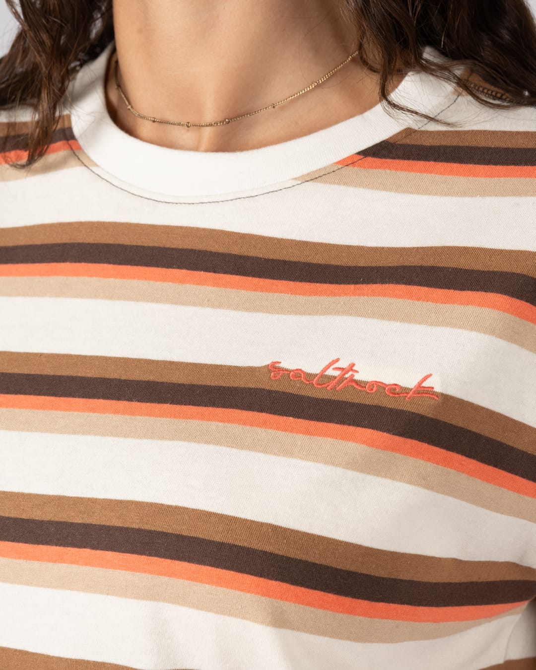 Fawn Womens Short Sleeve T-Shirt In Cream