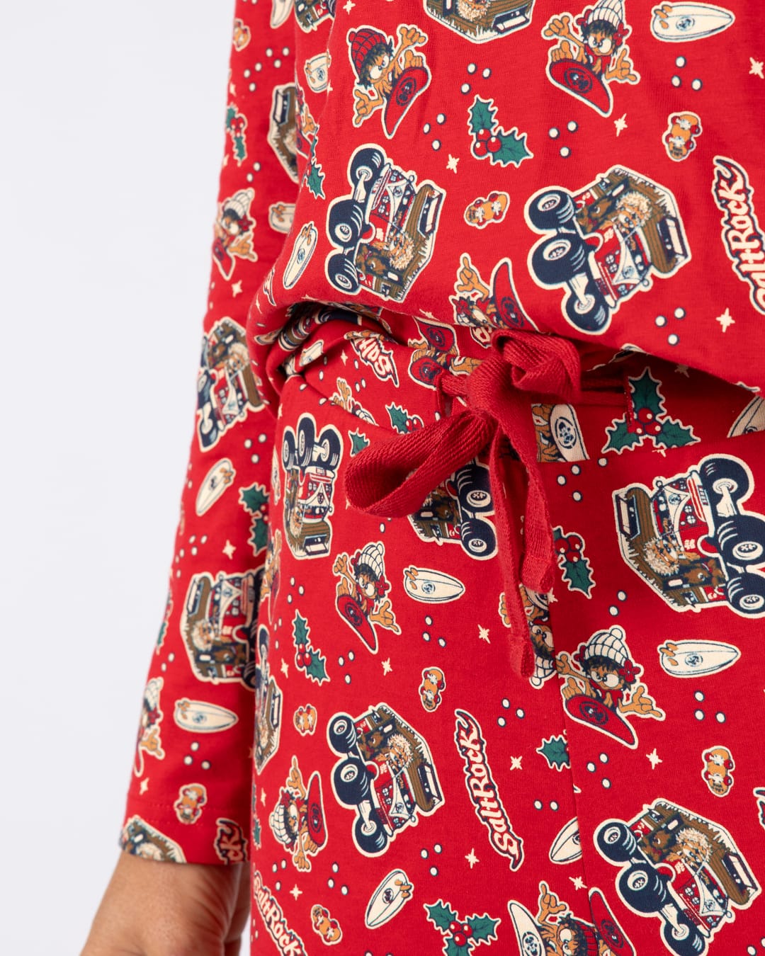 Tokmas Womens Pyjama Set in Red