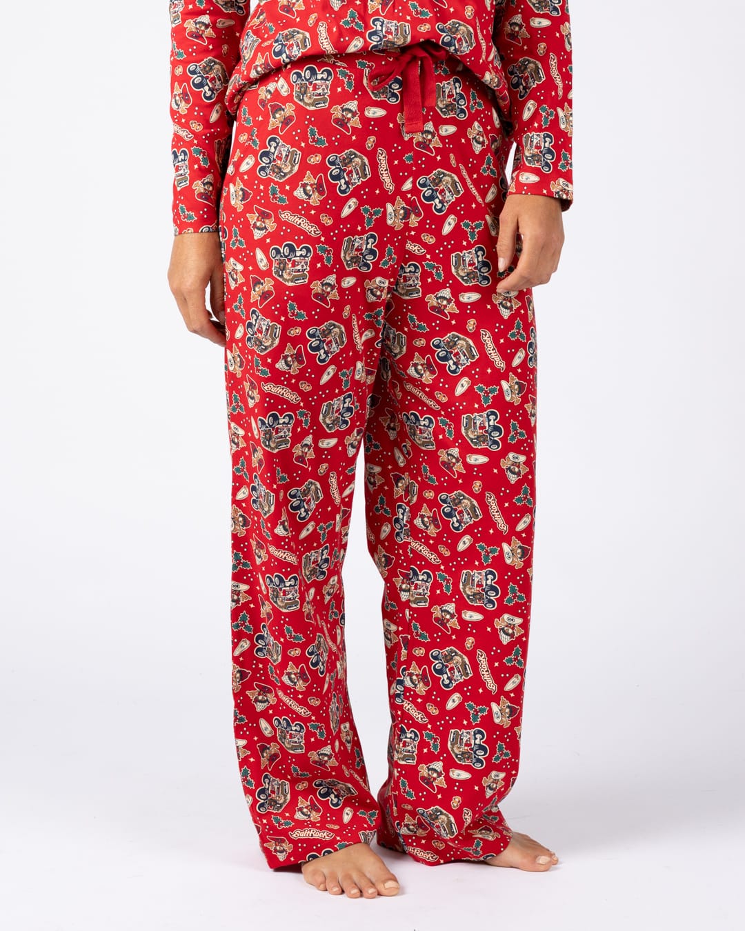 Tokmas Womens Pyjama Set in Red