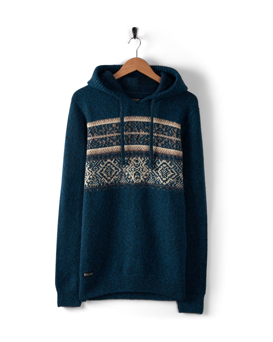 Lukas Mens Knitted Hoodie Blue